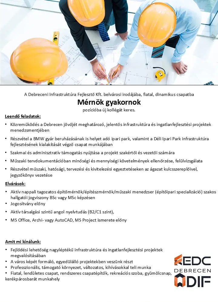 M&eacute;rn&ouml;k gyakornok